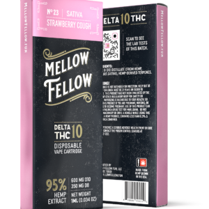 D10 Disposable – Strawberry Cough – Mellow Fellow Vape Pens & Carts Candy Shop Cannabis & Kratom
