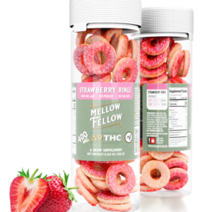 Strawberry Rings – D9 – Mellow Fellow Edibles Candy Shop Cannabis & Kratom